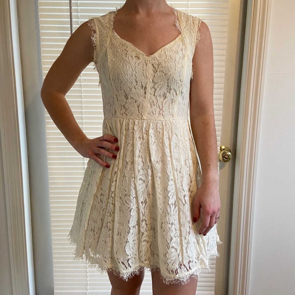 Cream lace dress